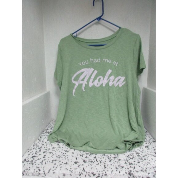 Adore Me Tops - Adore Me  Women's  Pajama Top Green You Had Me At Aloha Size 0X New!!!